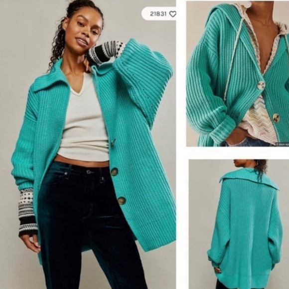 Free People Swim Too Deep Cardigan NWOT RETAIL $158 - Picture 2 of 4